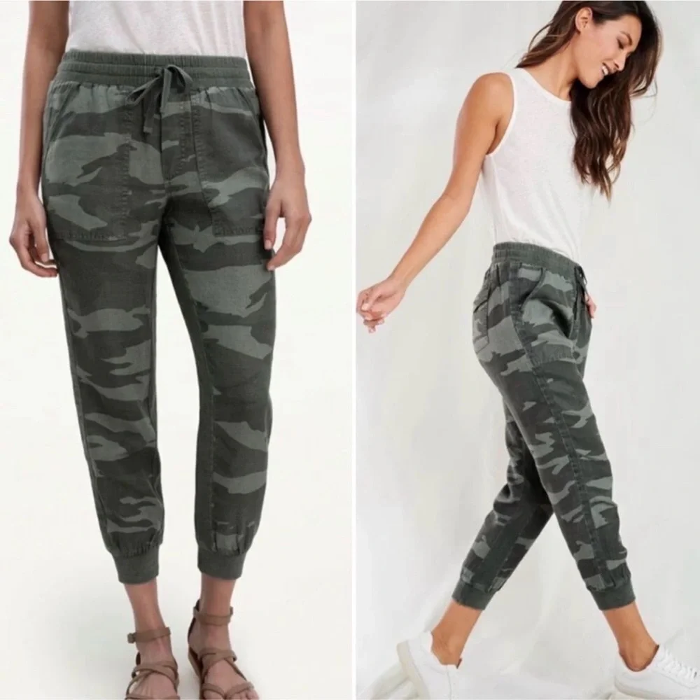 NWT! Splendid Green Camo Jogger Pants - Picture 1 of 5